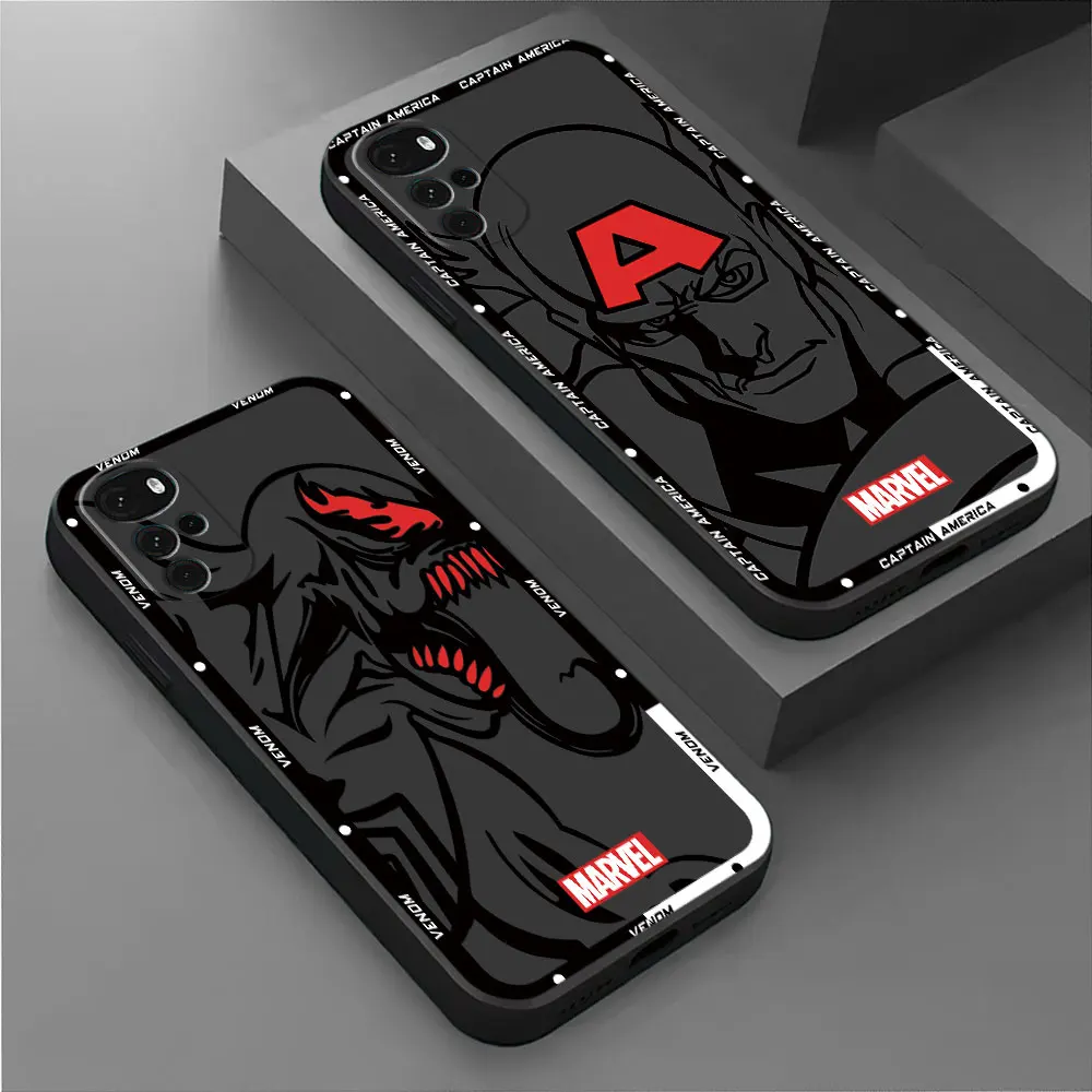 TPU Soft Phone Case for Motorola Moto G60 G73 G60s G52 G53 G32 G30 G50 G22 G51 G71 G72 G31 Spider Iron Man Venom Deadpool Cover