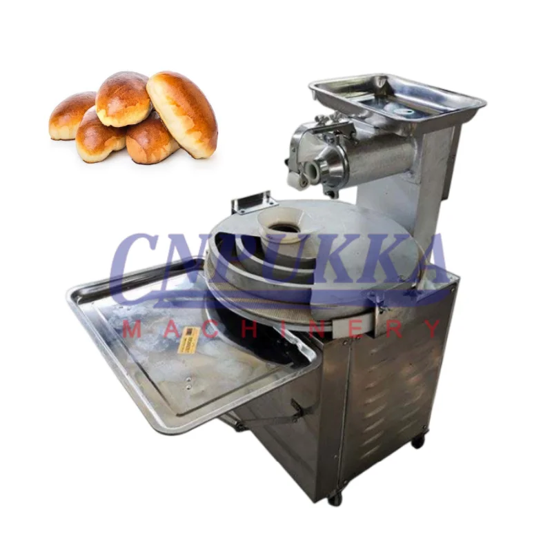 الفولاذ المقاوم للصدأ التلقائي البيتزا العجين مقسم آلة مستدير آلة مستدير العجين الغذاء الصف على البخار آلة صب كعكة الخبز