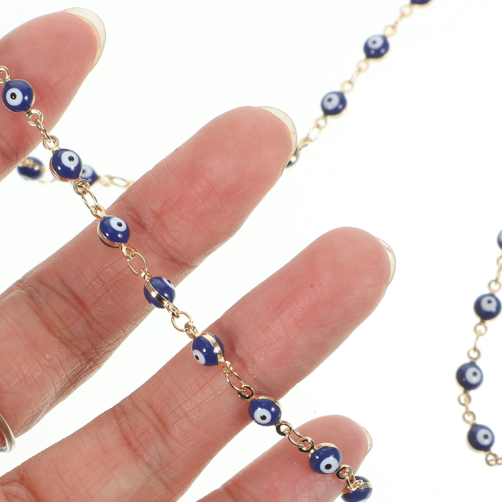 

2pcs Gold-Packed Alloy Chains DIY Bracelet Necklace Craft Accessory Chain Extender for Pendant Making Sweater Bag Clothing