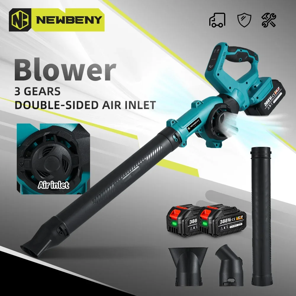 NEWBENY Electric Blower 270° Rotation Adjustment 3 Gears Cordless Leaf Vacuum Dust Snow Cleannig Tools For Makita 18V Battery