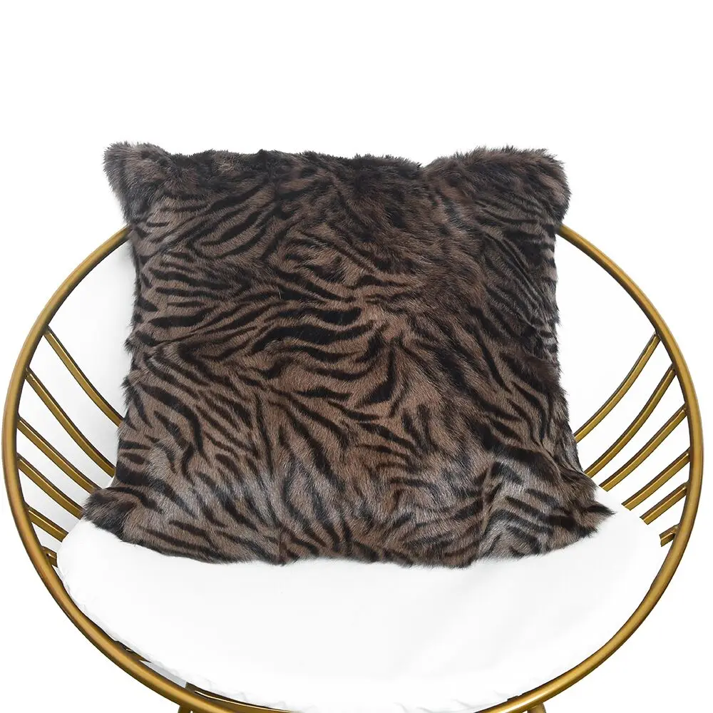 Printed Real Lamb Fur Pillow, Natural Color, Drop Shipping, CX-D-12