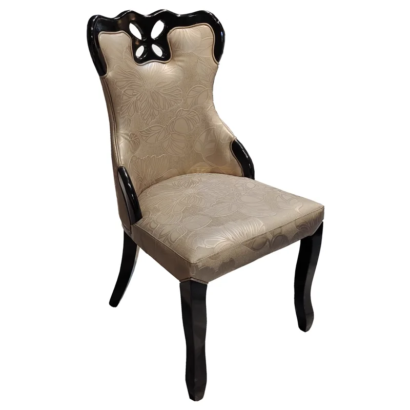 

Factory Wholesale European Dining Chair White Simple Modern Restaurant Fashion Soft Bag Hotel Leisure Korean PU Leather Villa So
