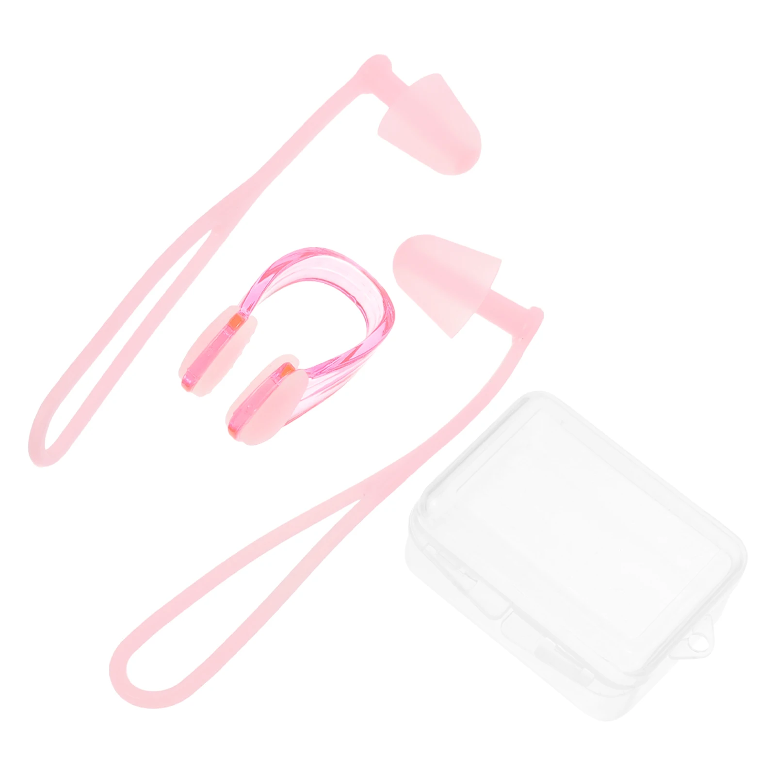 

1 Set Pool Ear Plugs Plastic Waterproof Swimming Bathing Diving Comfortable Fit Adult Use Durable Silicone Material Portable