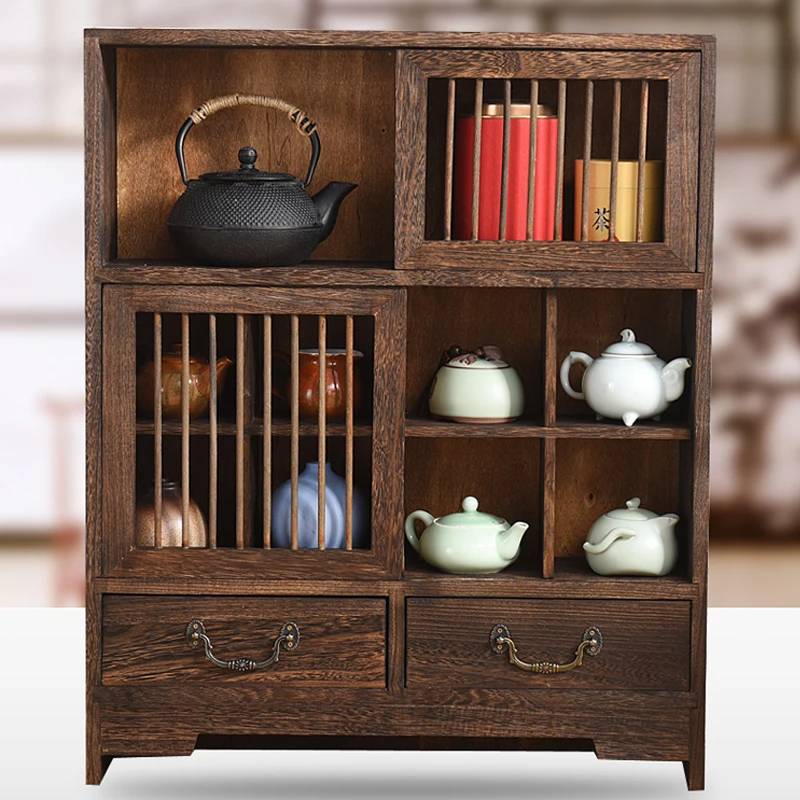 Fortune Paulownia Wood Floor Handmade Side Cabinet with Various Compartments