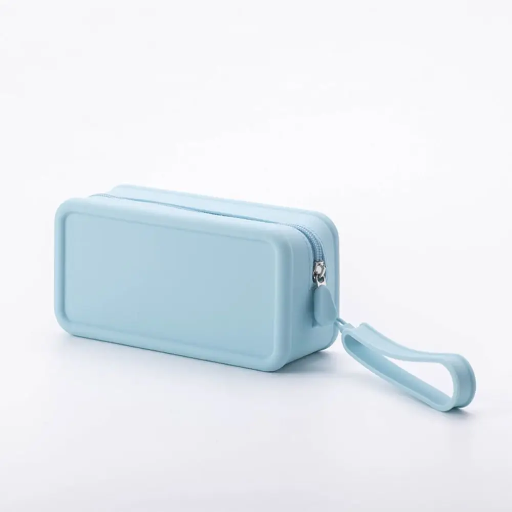 New Silicone Coin Purse Waterproof Large Capacity Earphone Bag Solid Color Zipper Travel Pouch Students Cosmetic Bags & Cases