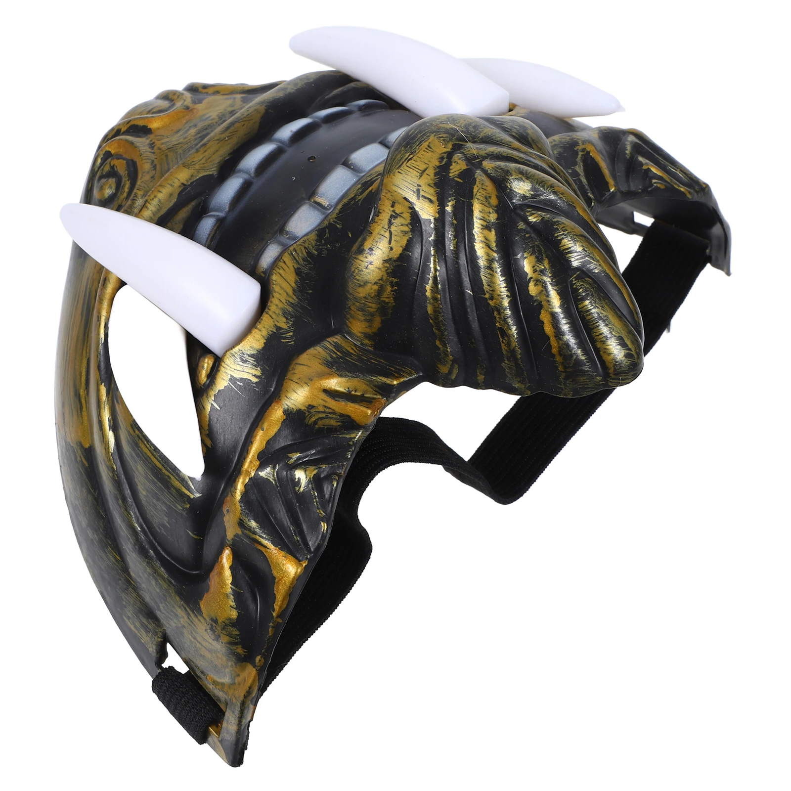 قناع الحكمة زي الهالوين LED الدعامة اليابانية لملحقات تنكرية ذهبية ملكة جمال #2