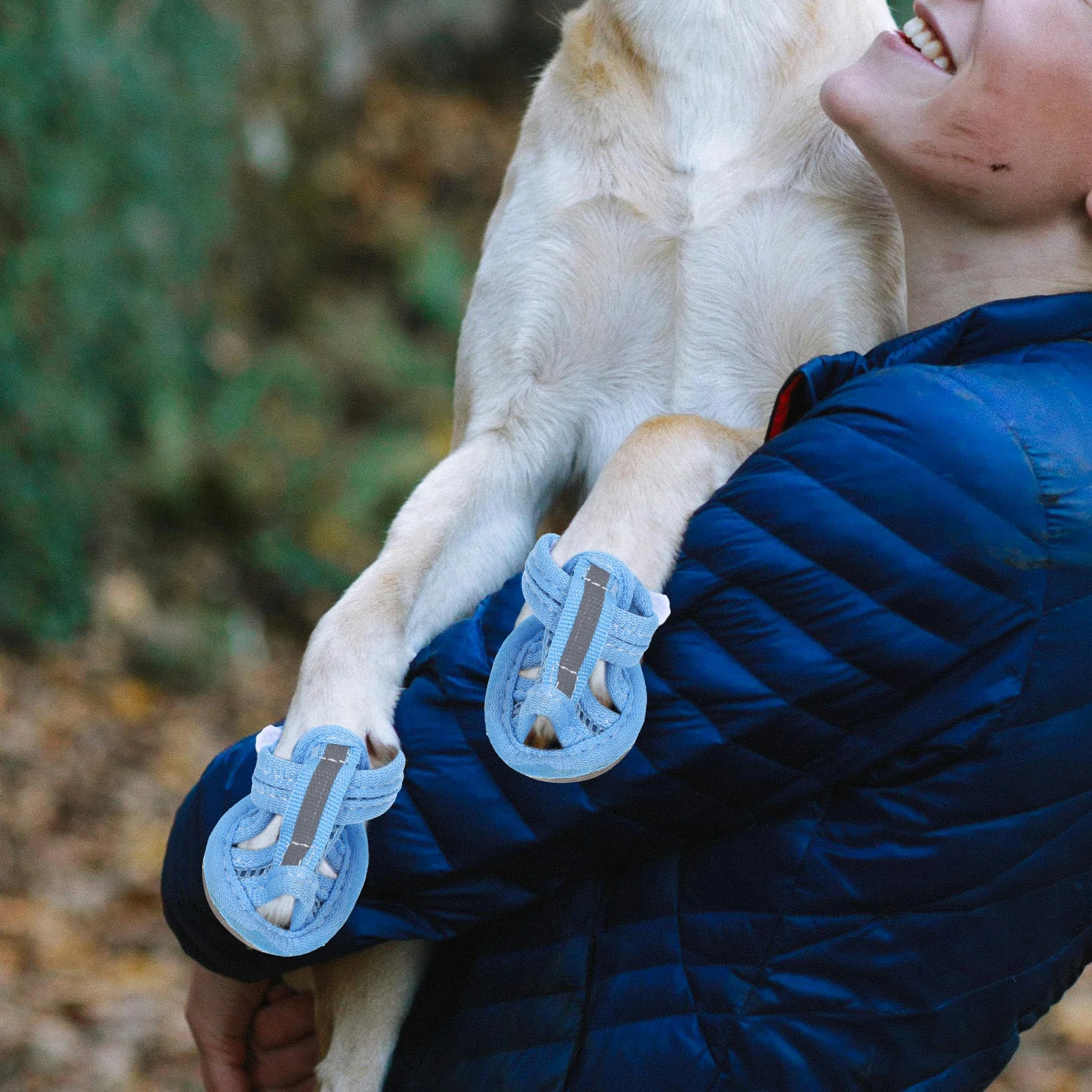 

4 Pcs Pet Sandals Dog Boots Shoes for Hot Pavement Breathable Mesh Beach Dogs