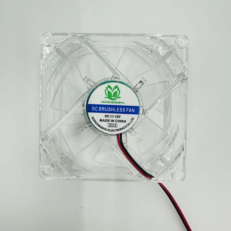 8025 Transparent Fan for 5V 12V Devices 8CM Cooling Fan for Mosquito Killer Light LED Advertising Screen Coffee Machine