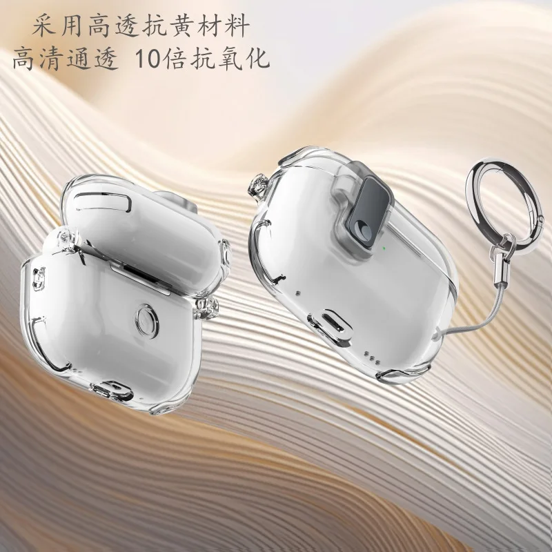 Силиконовый прозрачный чехол для Airpods Pro 2, чехол для Airpods 4, чехол для AirPods 3, беспроводной защитный чехол для наушников с автоматическим отскоком