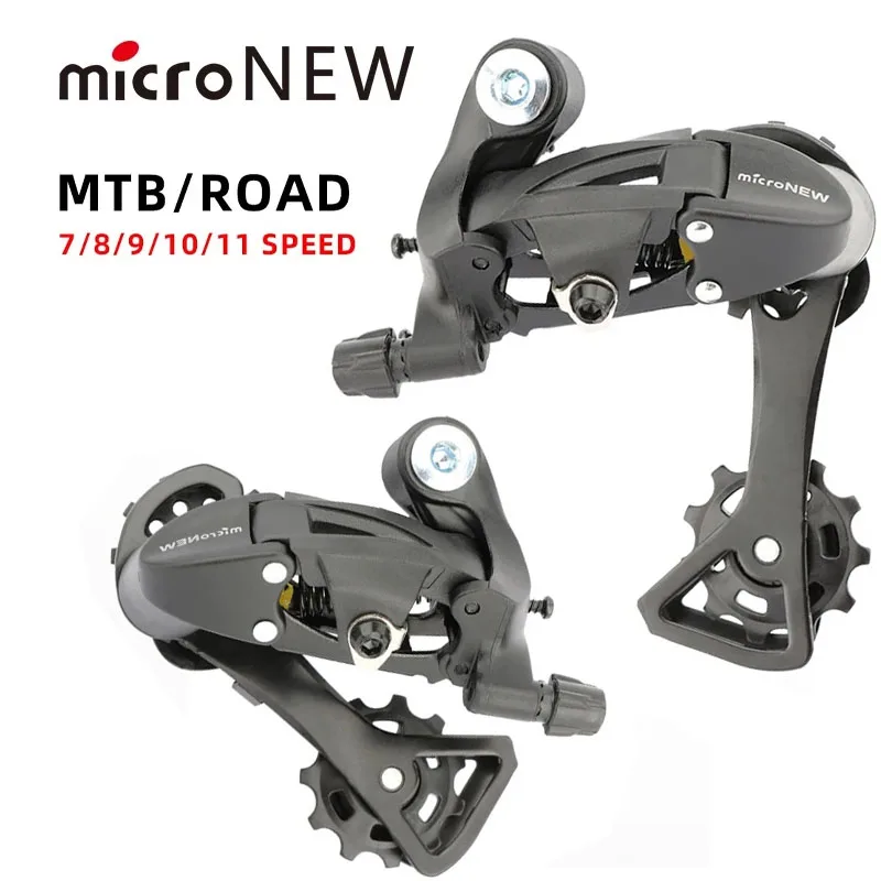 microNEW Bicycle Rear Shifter MTB Mountain Bike 7/8/9/10/11Speed Road Rear Derailleur Compatible with 7/8/9/10/11S Cycling Parts