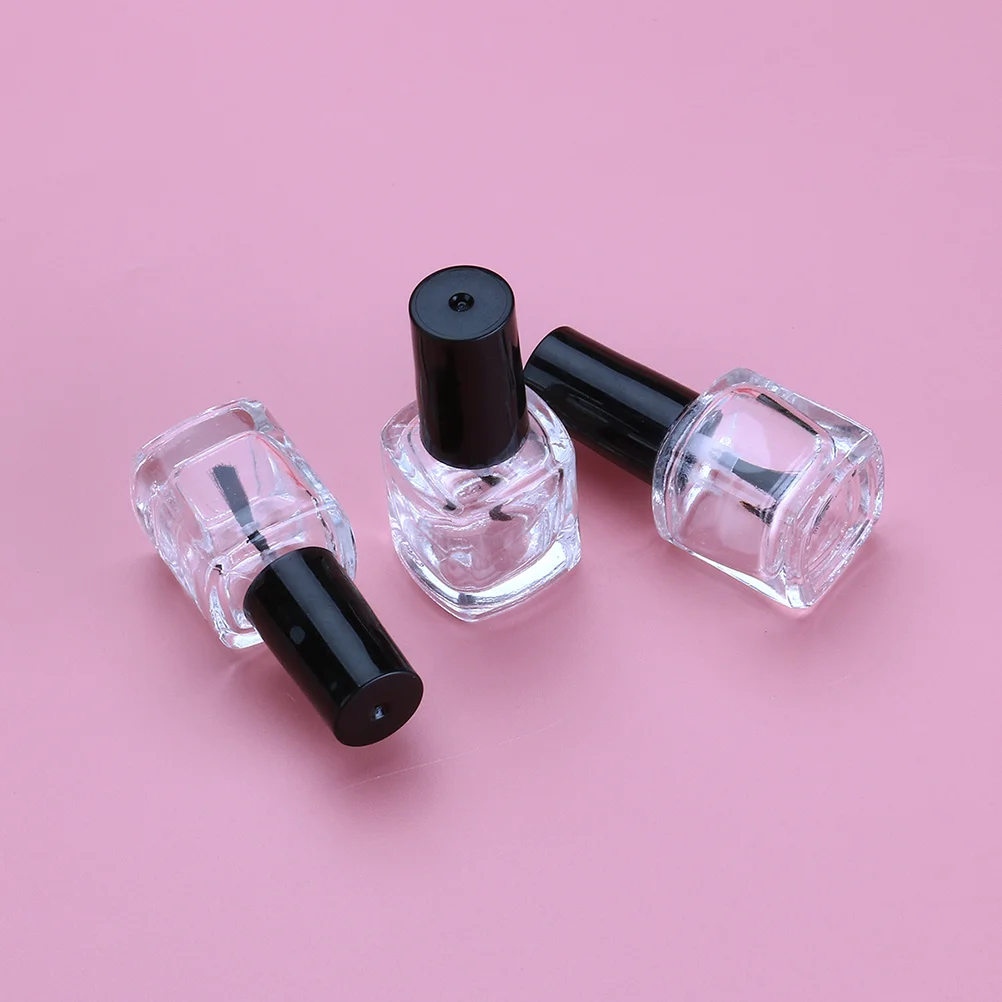 Ensemble de bouteilles de vernis à ongles vides, bouteilles en verre carrées transparentes de 5ml, étanches avec brosse, conteneur de vernis à ongles Portable, DIY, 10 pièces