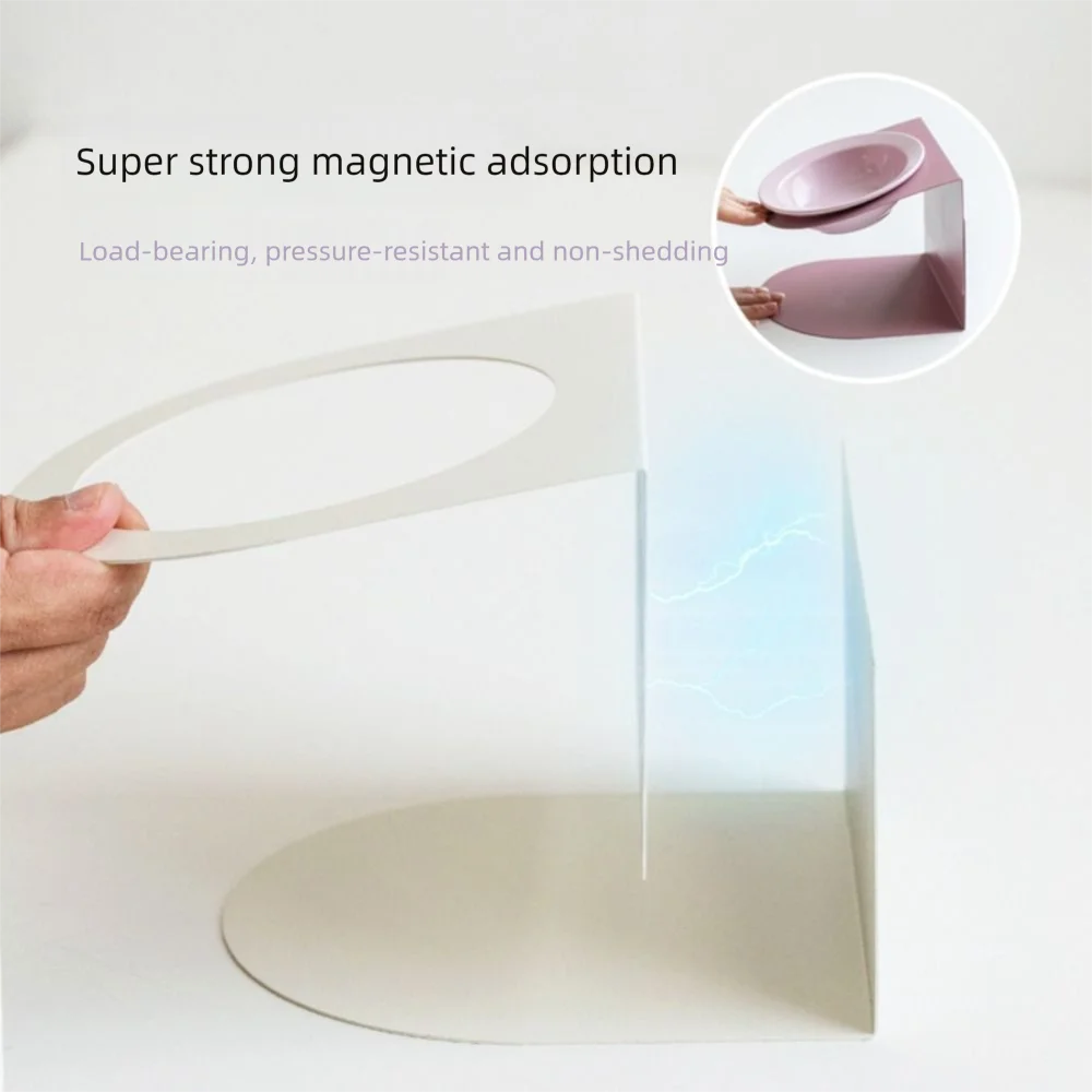 

Anti Vomiting Ceramic Cat Bowl Anti Slip Inclined Elevated Cat Water Bowl Detachable with Magnetic Adjustable Height Stand