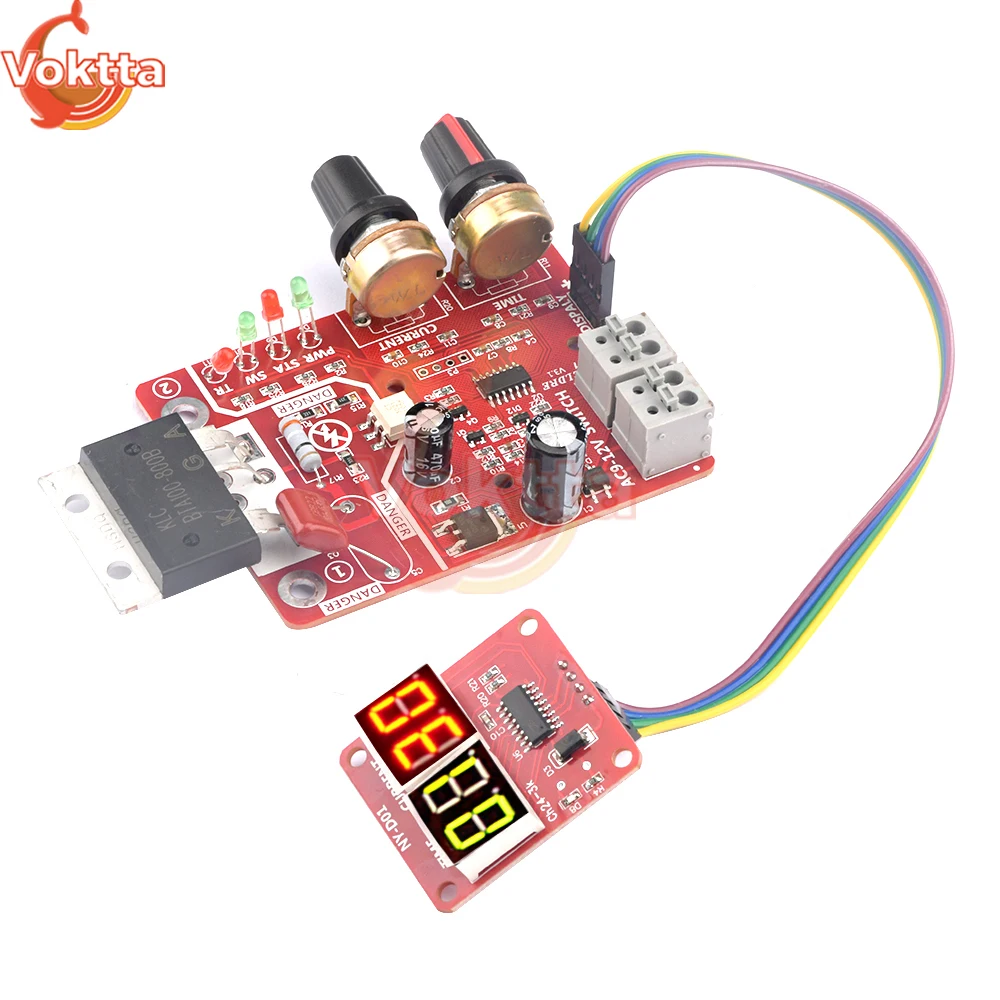 NY-D01 Single Pulse Spot Welding Machine Control Board 100A Adjustable Time Current DIY Spot Welder Controller Panel