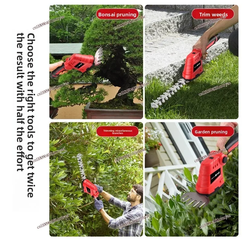 Electric Hedge Trimmer Multifunctional Lithium Battery Hedge Trimmer Wireless Household Hedge Trimmer Garden Power Tools