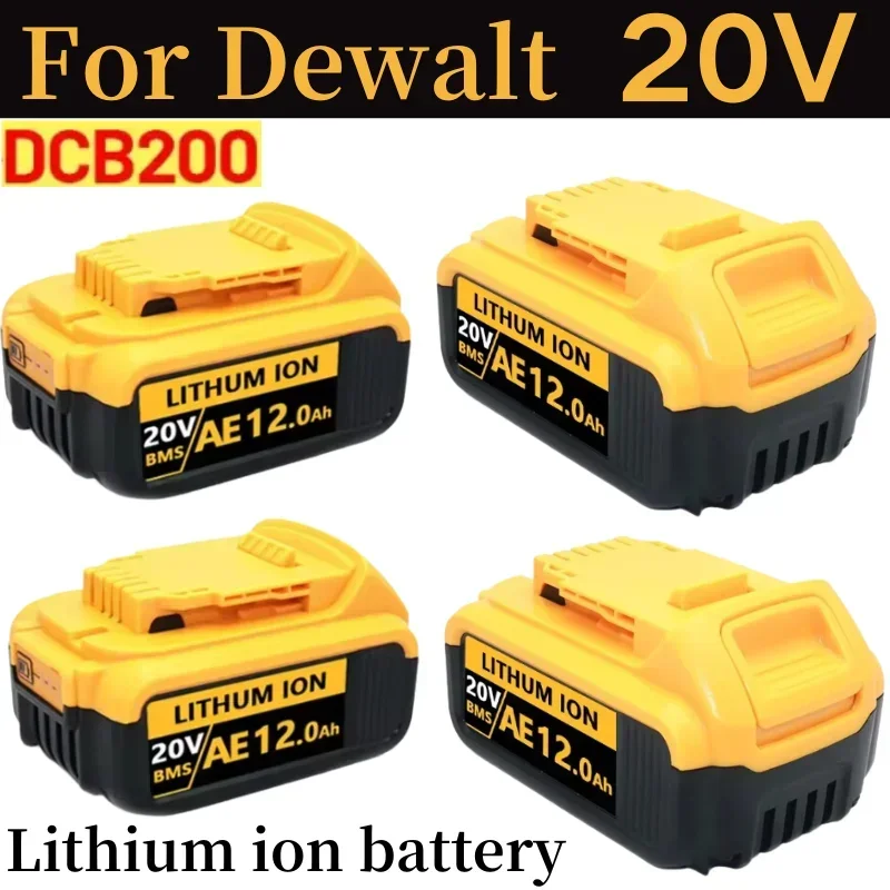 

New 100% Original 12000mAh 20V for Dewalt Power Tool Battery DCB206 20V 12.0Ah Battery DCB206 20V Battery DCB205 DCB204-2 DCB200