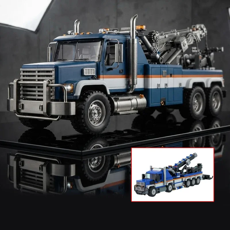 Urban Engineering Vehicle Series Heavy-Duty Wrecker Truck Building Block Assembly Education Model Puzzle GIFTS 491PCS