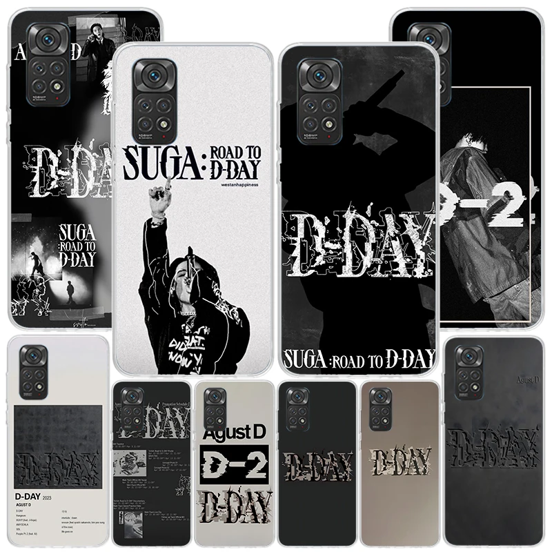 SUGA D-DAYs Phone Case For Xiaomi Redmi Note 13 12S 12 11 11S 11E 10 Pro Plus 10S 11T 9 9S 8 8T 7 5G Personalized Cover