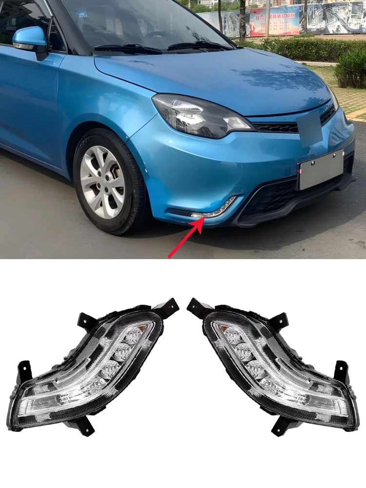 

For SAIC MG3 2014 2015 Car Front Bumper Daytime Running Light Fog Lamp Turn Signal Headlight Lights Car Accessories