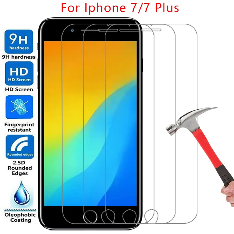 حافظة هاتف لهاتف أبل آيفون 7 بلس من الزجاج المقسى على آيفون 7 آيفون 7 بلس 7 بلس plu 7plu غطاء خلفي آيفون 7 حافظة بلس