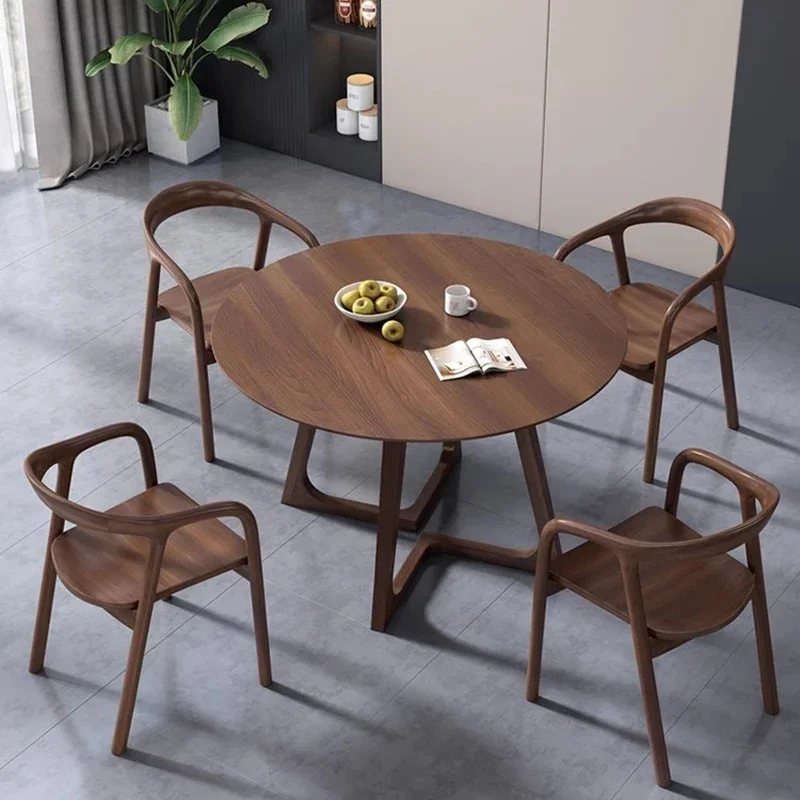 

Round Salon Dining Table Study Restaurant Chairs Gaming Modern Dining Table Designer Lounge Mesas De Comedor Home Furniture