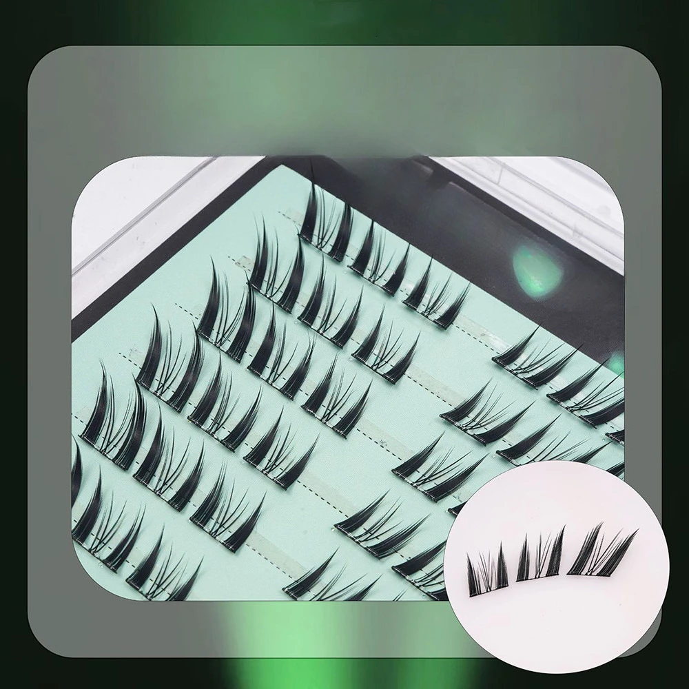 

6 Rows Hot Selling Fox-style Upper Eyelashes & Natural Fairy Lower Eyelash Oblique Flying Simulation Individual Cluster Lashes