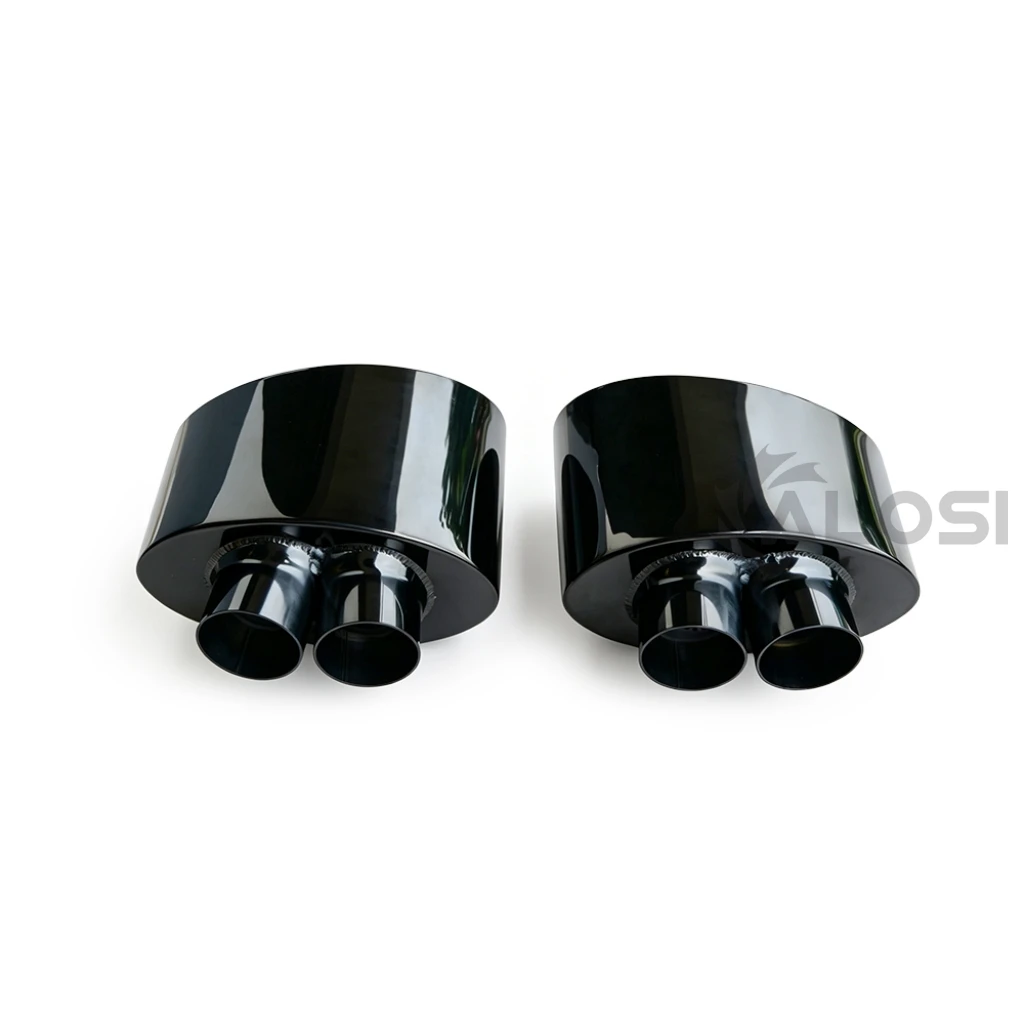 All Black Exhaust Tip for Audi RS3 RS4 RS5 RS6 TTRS OEM Customized Stainless Steel Car Tailpipe