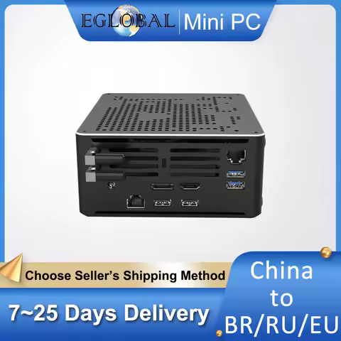 EGLOBAL Fan Mini PC 10750H 10885H 32GB DDR4 2TB SSD Windows11 Game Desktop Computer Supports HDMI2.0 Type-C DP