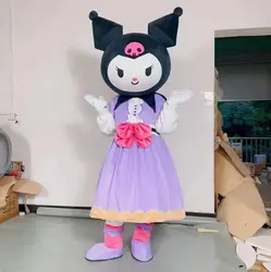 Cute Kuromi Mascot Costume Melody Pink Suit Purple Mascot Cartoon Costume Fancy Dress Clothing Halloween Party Carnival Events