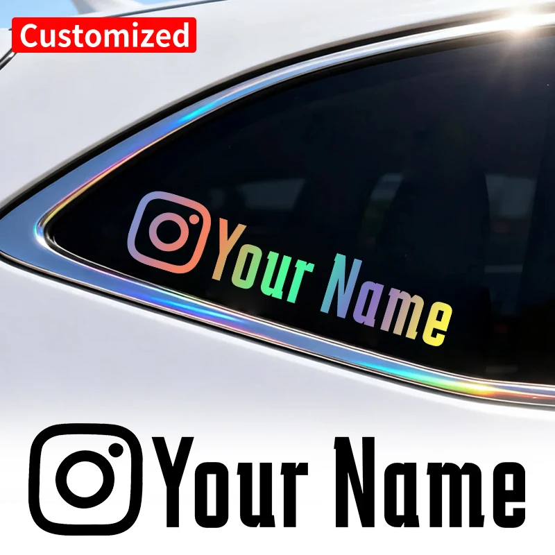 1PC User Name Custom Personalized Instagram Motorcycle Stickers Waterproof DIY Fuel Tank Helmet Car Bicycle Vinyl Decals image 3