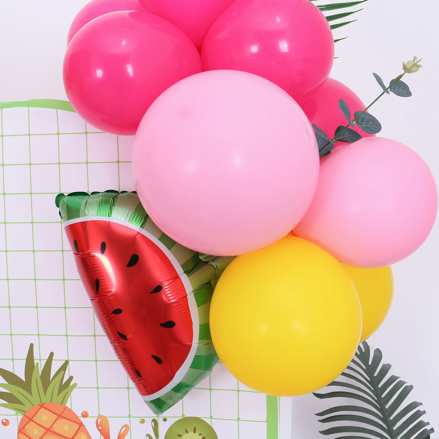 120 pcs, tropical balloon wreath arch set, Hawaiian beach summer party decorations, flamingo pineapple balloons