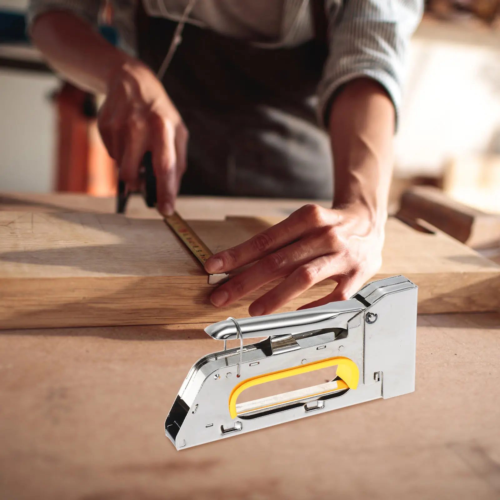 

Multipurpose Stapler Cement Tool Heavy Duty for Wood Fastening Portable Nailer Canvas
