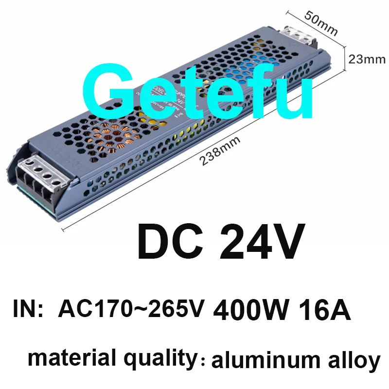 Ultra dünne LED-Strom versorgung DC 12V 24V Licht transformatoren 60W 200W 300W 400W W AC170-265V wandler Treiber für Streifen – Detail 18