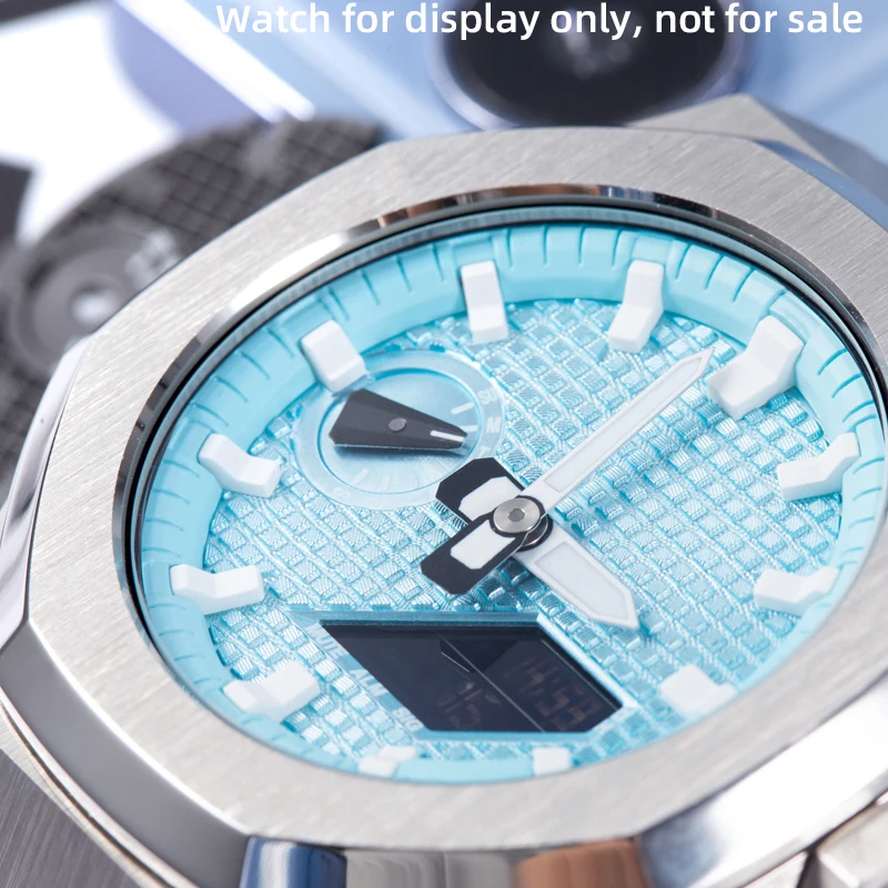 Watch face Casiok for GA2100 GA2110 Mod face dial DIY Watch Metal Waffle surface dial GA-2100 GA-2110 parts watch copper dial