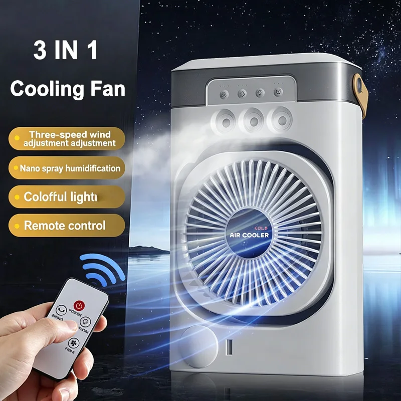 

2026 New Remote Control Smart Air Cooler 5000mAh Portable Mobile Air Conditioner Household Travel Camping Refrigeration Fan
