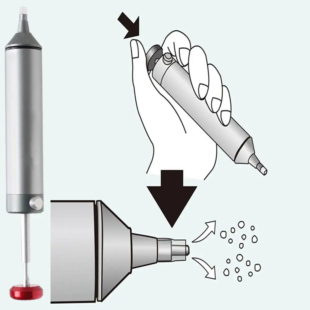 Solder Sucker No Clog Desoldering Pump For Solder Removing With Replaceable Heat Resistan Silicone Sucking Nozzle