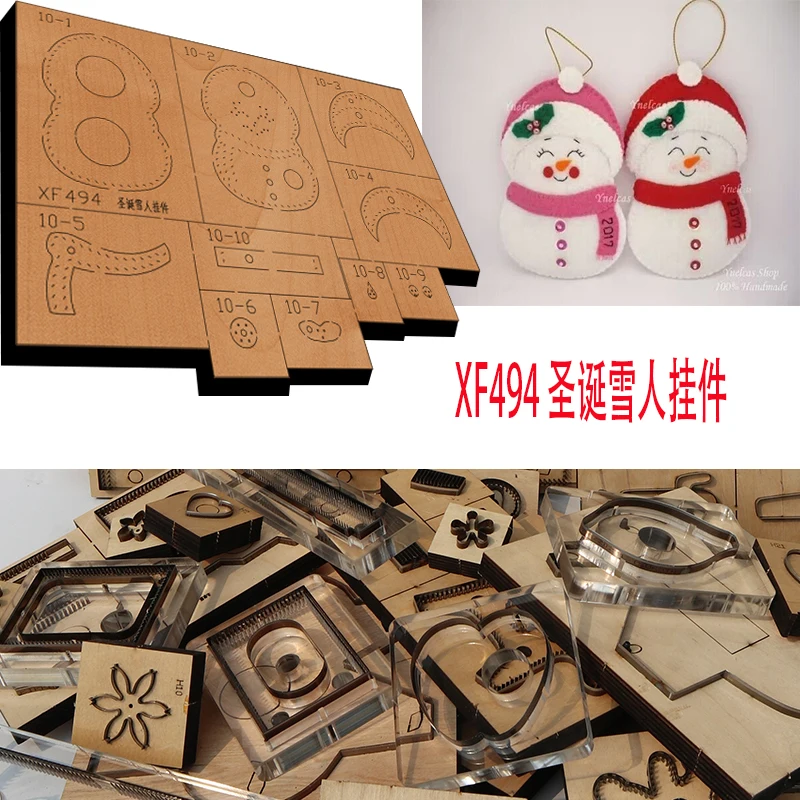 

New Japan Steel Blade Wooden Die Snowman pendant Leather Craft Punch Hand Tool Cut Knife Mould XF494 leather craft tools