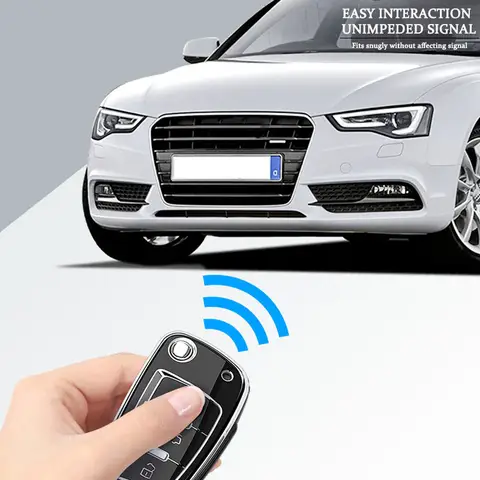 Tpu Car Flip Key Case Cover Shell för Audi A1 A3 A4 A5 A6 A7 8P 8L 8V B6 B7 C5 C6 Q3 Q5 Q7 4F S3 S4 S6 RS RS3 TT Tillbehör 10 best sales 8v - №1