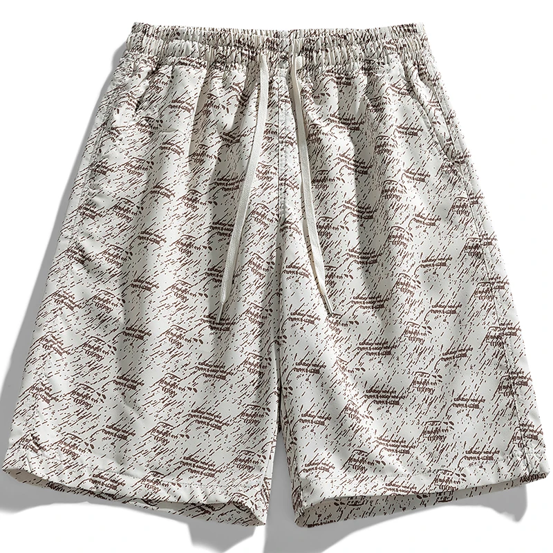 Summer Beach Pants Men's New Quick-drying Pants Fashionable Trendy Sports Shorts Loose Running Five-point Pants