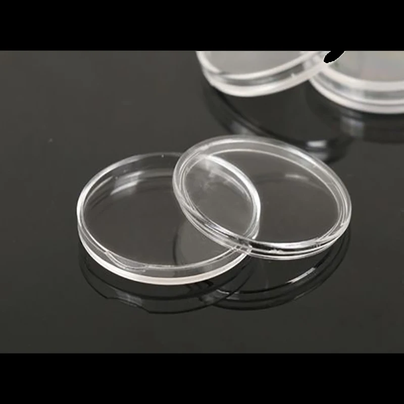 20pcs/Lot 16-46mm Clear Transparent Plastic Coin Holder display Capsules Collection Cases Round Ring Protection Boxs Container