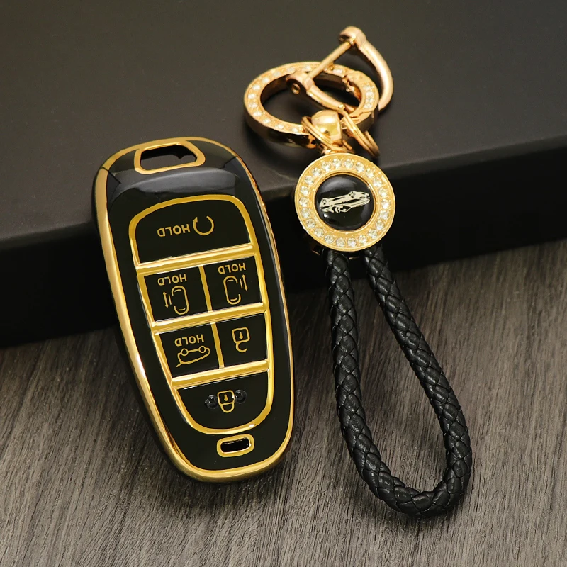 6 أزرار بولي TPU مفتاح بعيد فوب غطاء لشركة هيونداي سوناتا Nexo DN8 سانتا في TM توكسون NX4 ستاريا أيونيك اكسسوارات #5