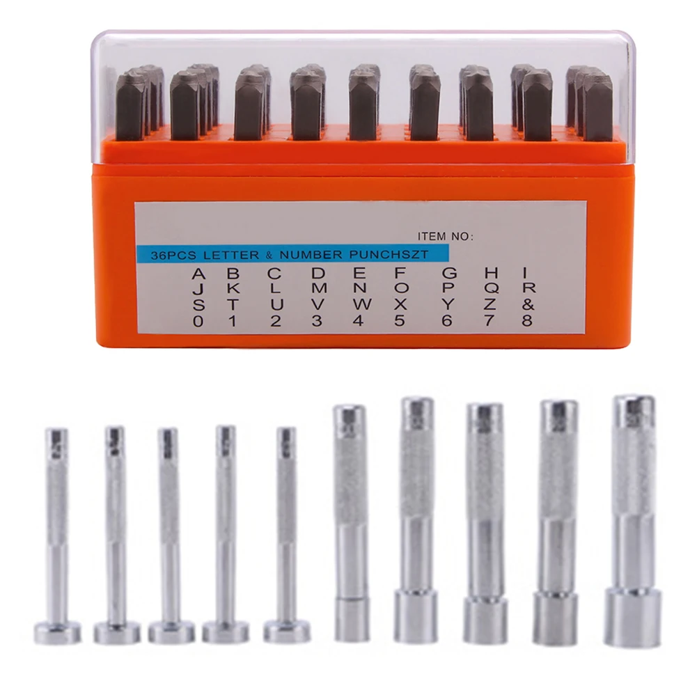 Compact Box Punch Tool Metal Stamping Kit Storage Crafts Number Letter Alphabet Stamps Tool Wide Range Of Applications