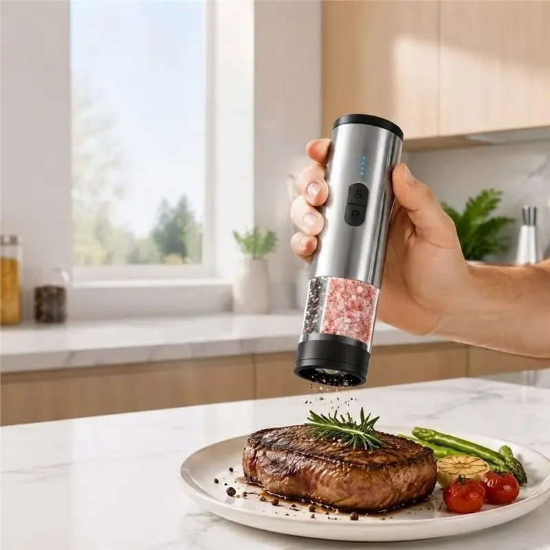 Cost Effective Electric Salt And Pepper Grinder Set Automatic Salt And Pepper Mill Shakers Large Capacity