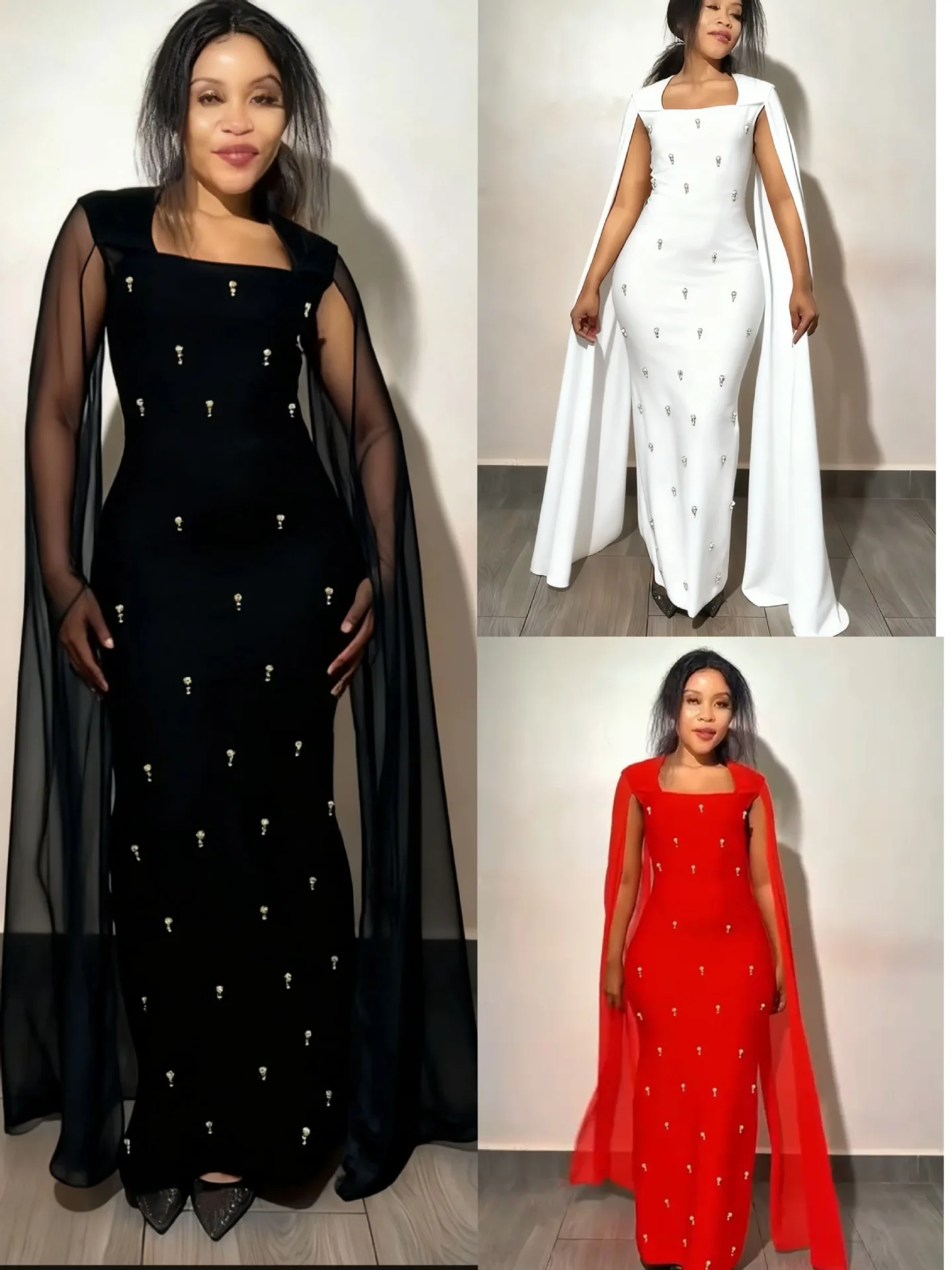 

Dashiki African Party Evening Dresses for Women Autumn Elegant African Solid Color Long Maxi Dresses Outfits Ankara Dress 2025