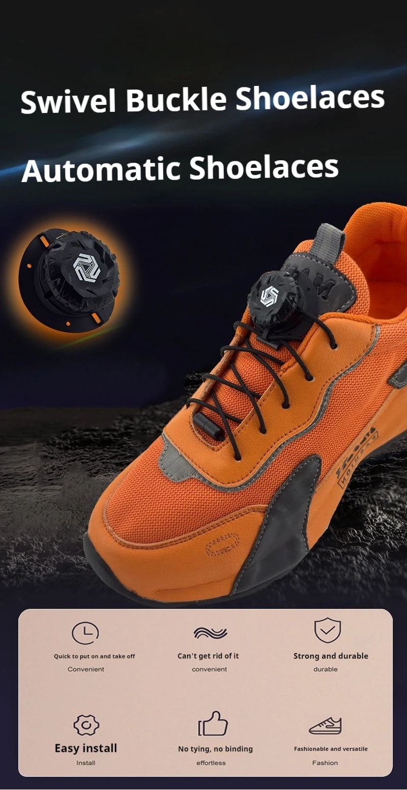 Automatische Schnürsenkel ohne Binden, mit leuchtender Drehdorn-Schnalle, für Sneaker, dicke Schnürsenkel, für Kinder und Erwachsene, schnelle Schnürsenkel. – Detail 2