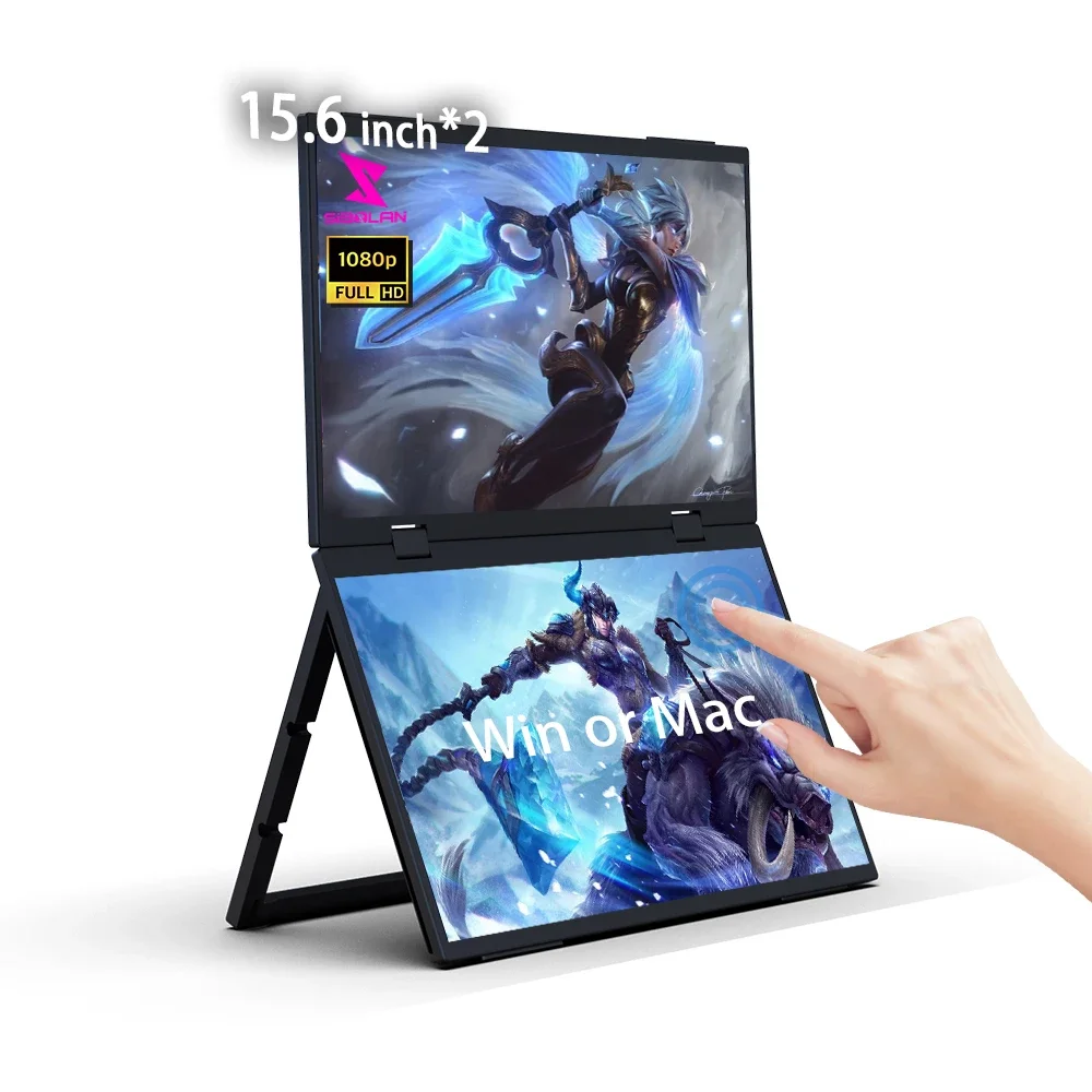2026 15.6-inch 1080P Touchscreen Dual Monitor Type-C Interface Seamless Integration Mobile Workspace Enhanced Visual Output