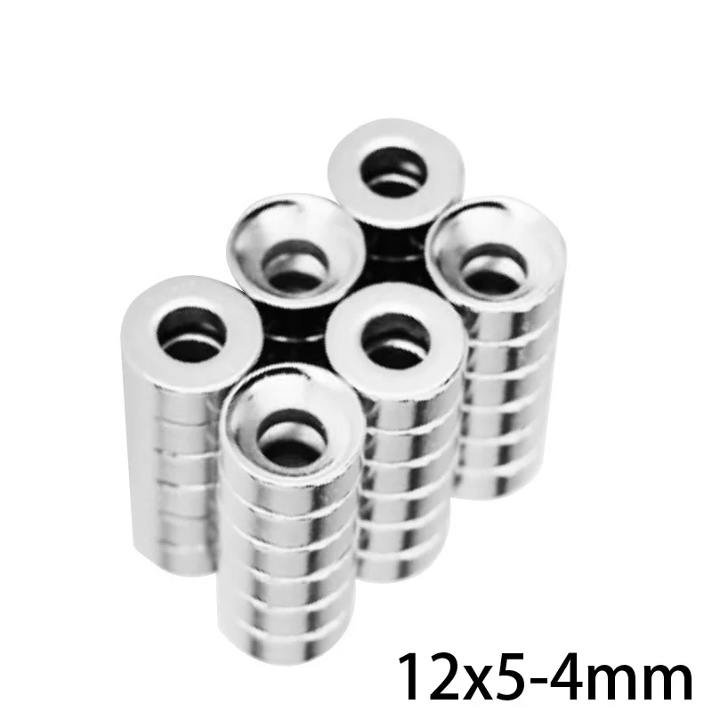 12x5-4MM Powerful Magnets 12*5 Hole 4mm Stong Permanent Round Countersunk Neodymium Magnet 12*5-4  12x5-4