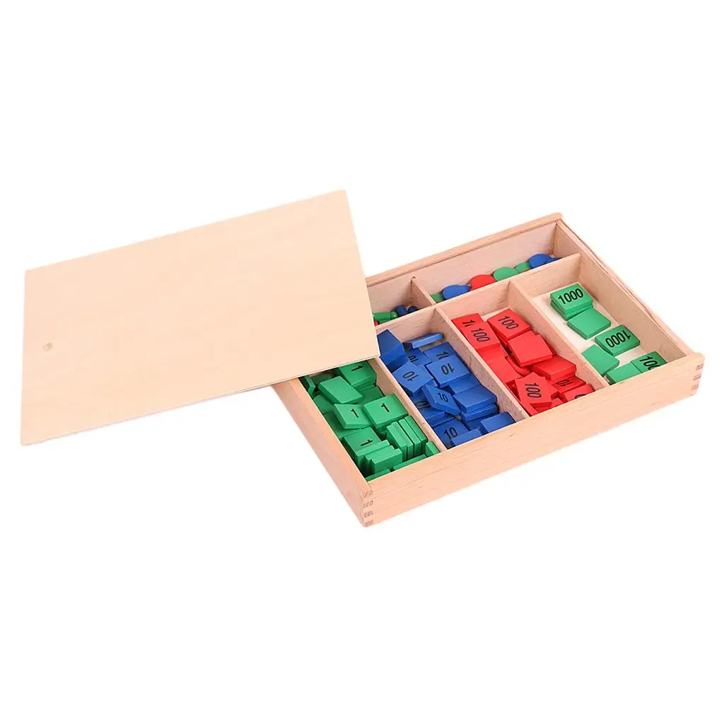 Profissional montessori selo jogo material crianças contando aprendizagem e matemática aids brinquedo de madeira