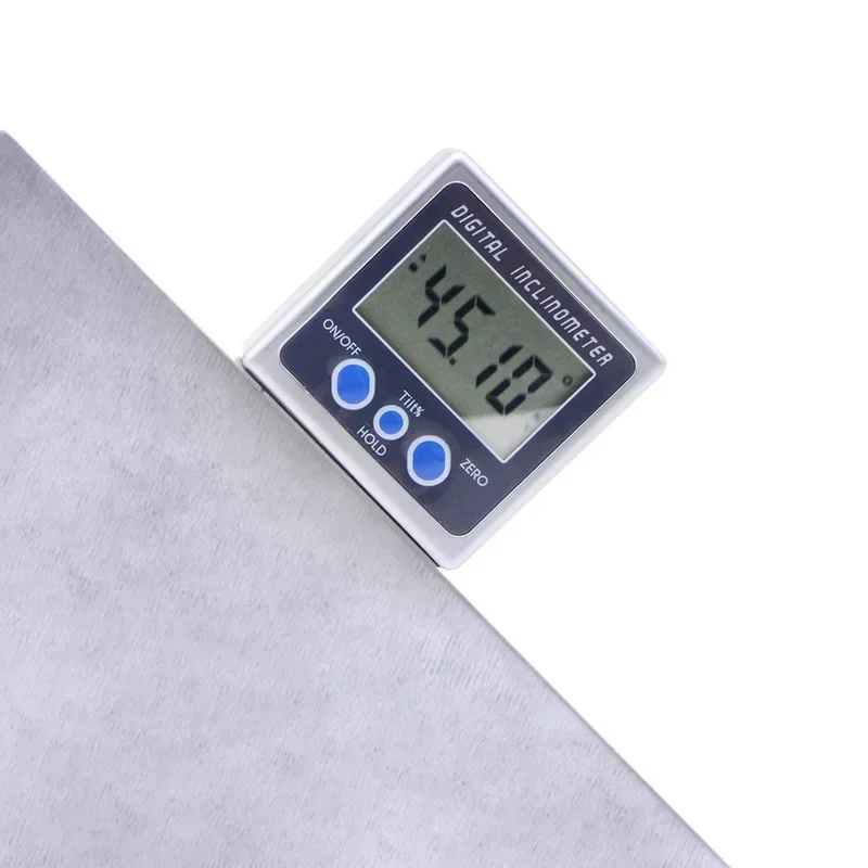 SHAHE Aluminum Alloy Digital Protractor Inclinometer Electronic Bevel Box Inclinometer With Magnets Light Digital Angle Gauge