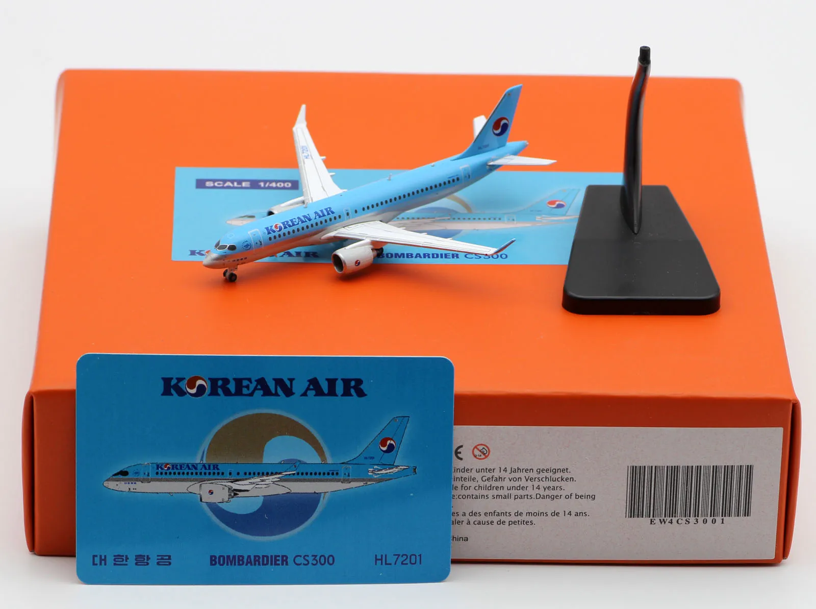 

EW4CS3001 Alloy Collectible Plane Gift JC Wings 1:400 Korean Air "Skyteam" Bombardier CS300 Diecast Aircraft Jet Model HL7201