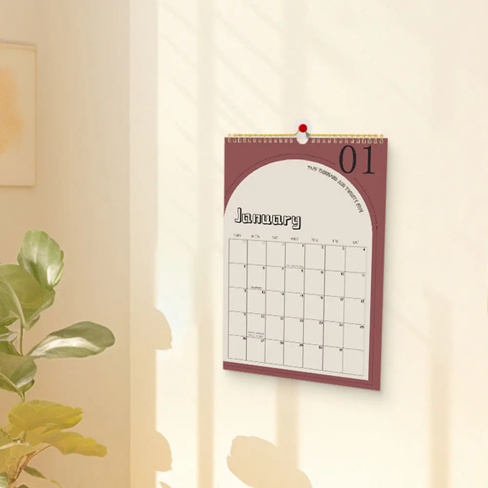 Cute Wall Calendar Decorative Planner English Family for Home Daily Schedule